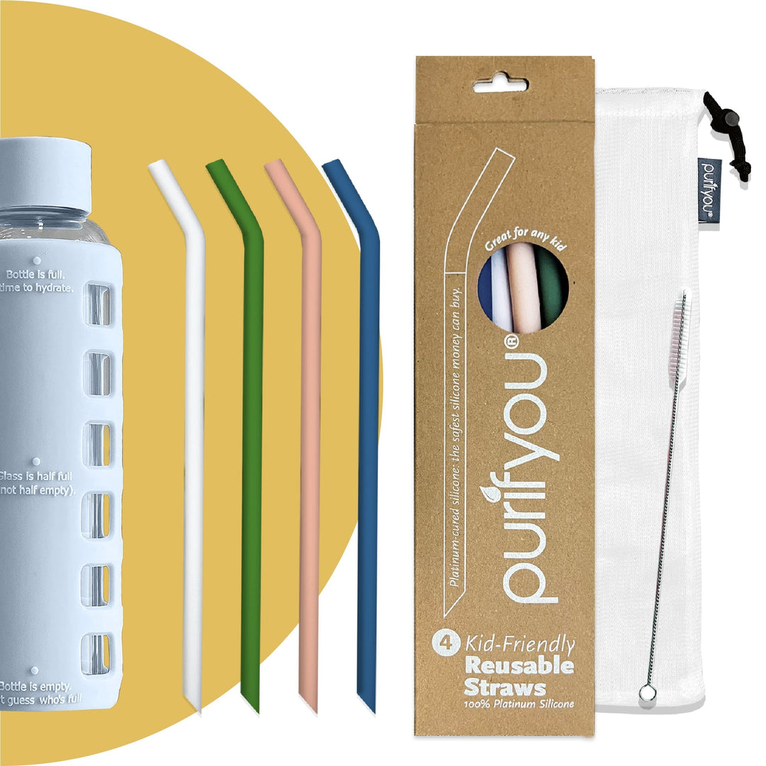 BPA-Free Food-Grade Silicone Straws, Multi-Size Set