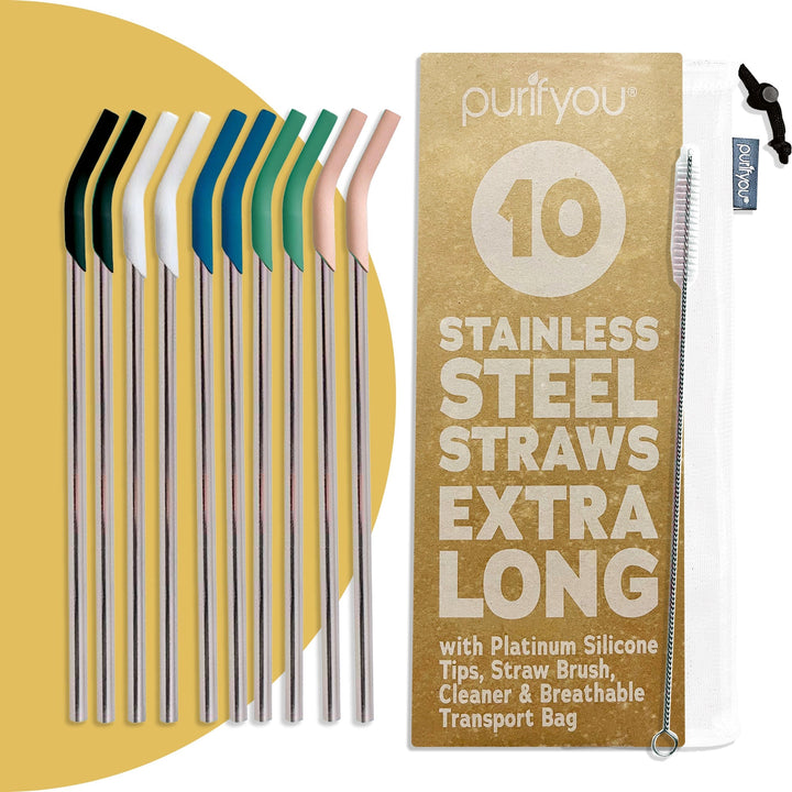 BPA-Free Stainless Steel Drinking Straws, 14.5", 5 Ct.