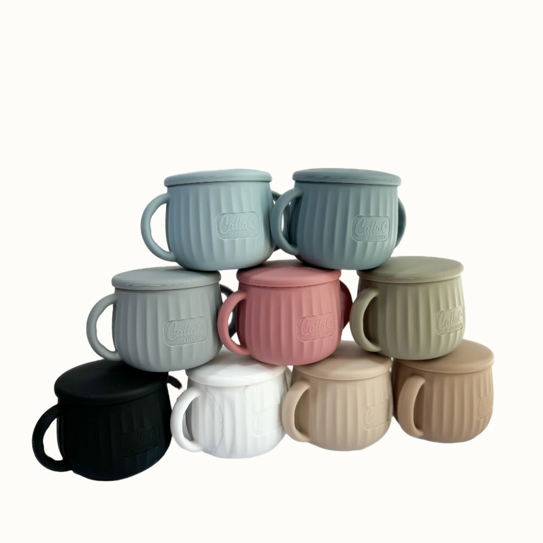 Non-Toxic Silicone Toddler Snack Cup with Lid