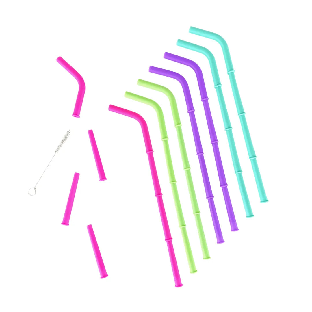 Silicone Reusable Straw Family Set