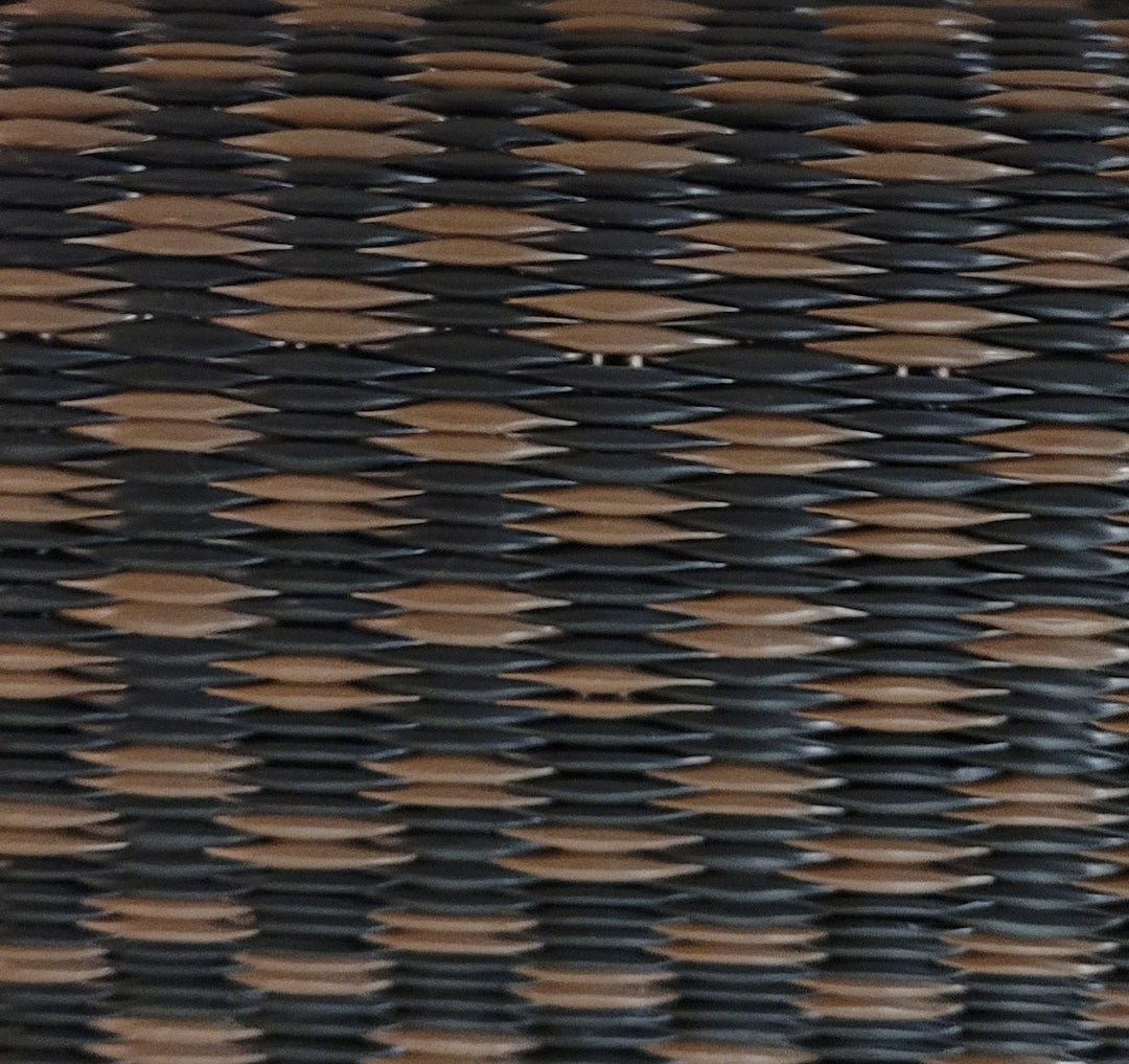 Recycled Plastic Hand-Woven Area Rug, Brown &amp; Black