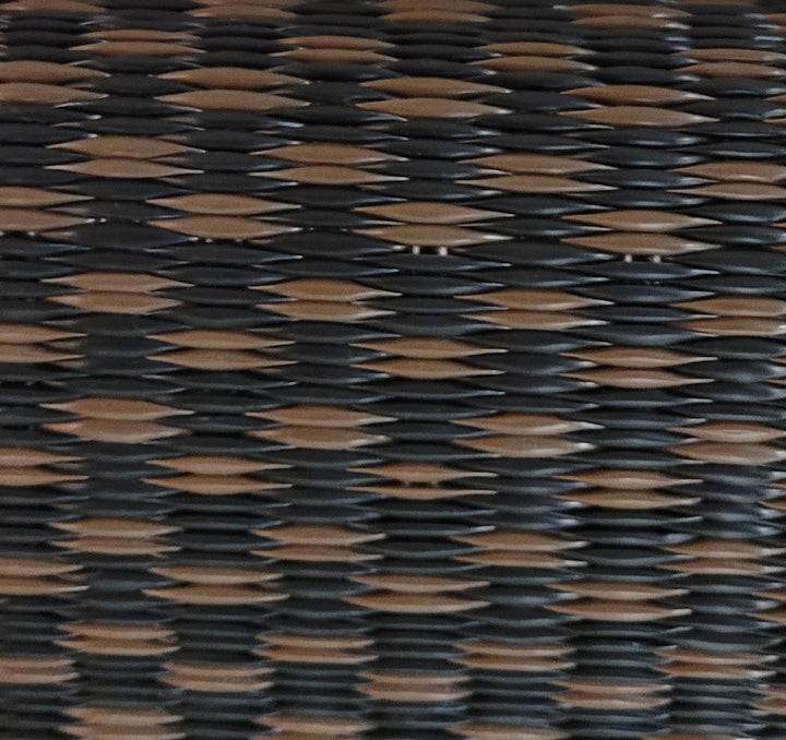 Recycled Plastic Hand-Woven Area Rug, Brown &amp; Black