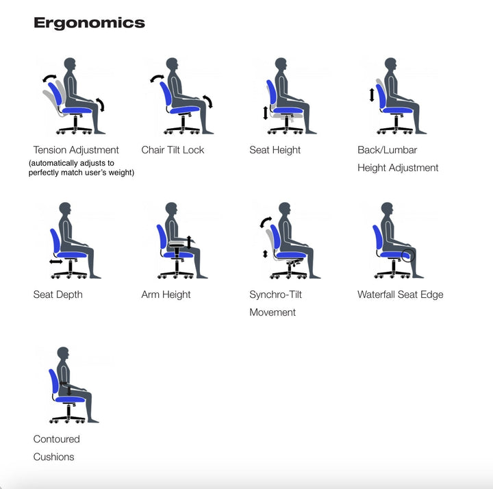 Weight-Sensing Ergo MidBack Chair