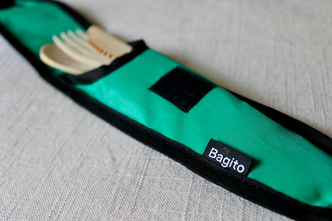 Biodegradable Bamboo Travel Flatware Set, 4 Ct.