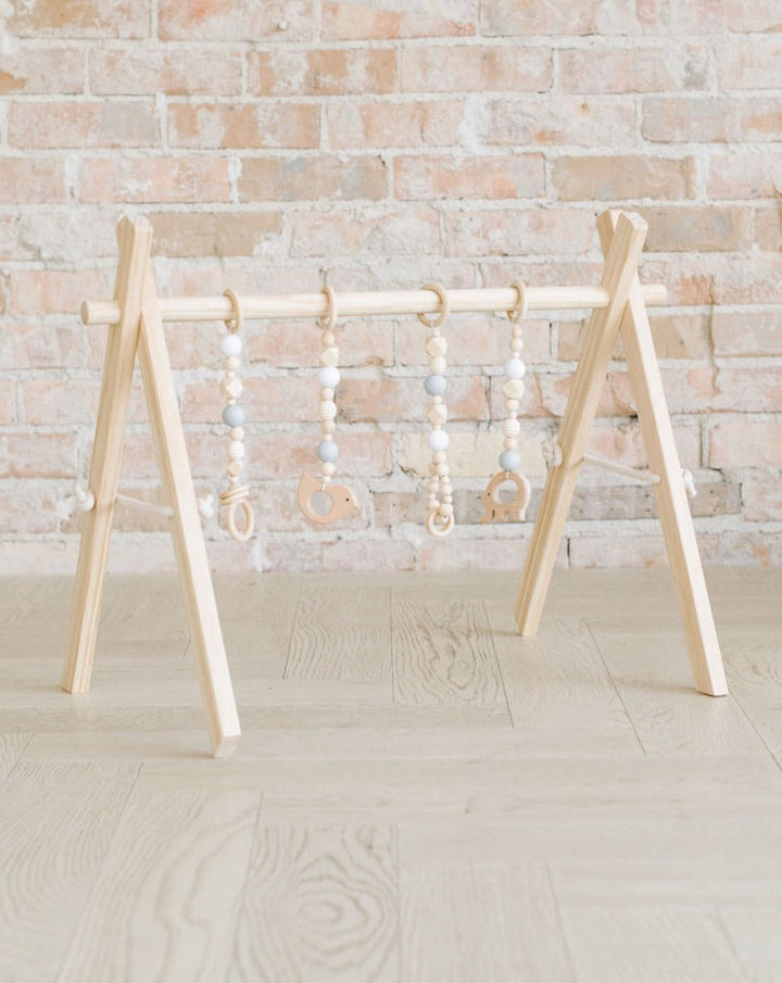 Non-Toxic Wood Baby Gym &amp; Sensory Activity Toy Set