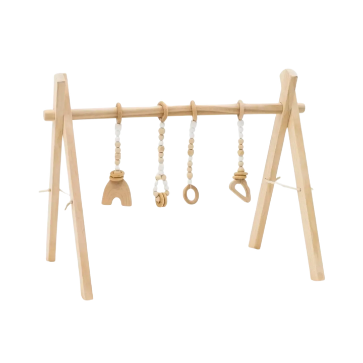 Baby Wooden Gym Mat Play Set