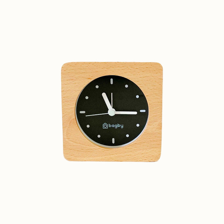 Plastic-Free Solid Wood Silent Analog Alarm Clock
