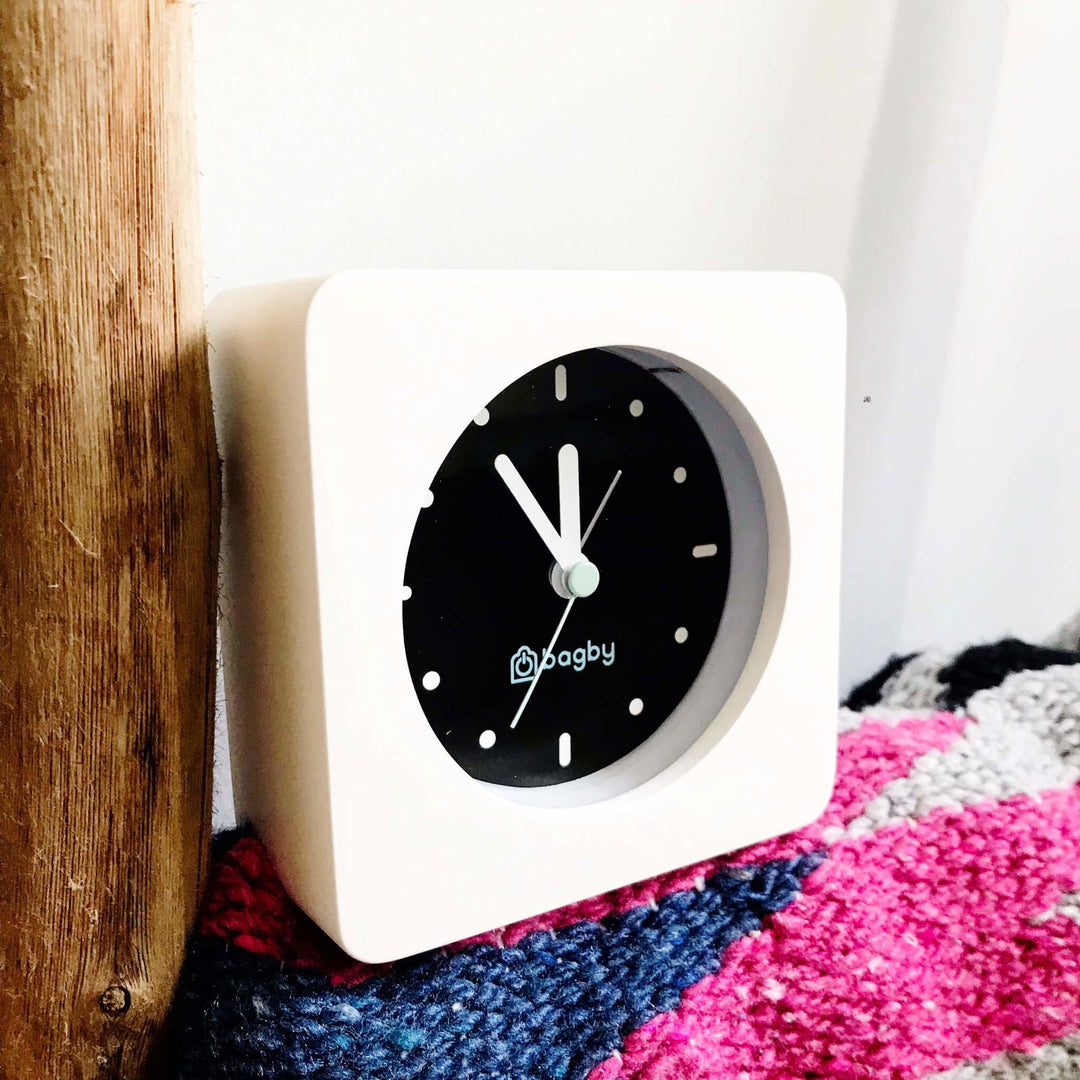 Plastic-Free Solid Wood Silent Analog Alarm Clock