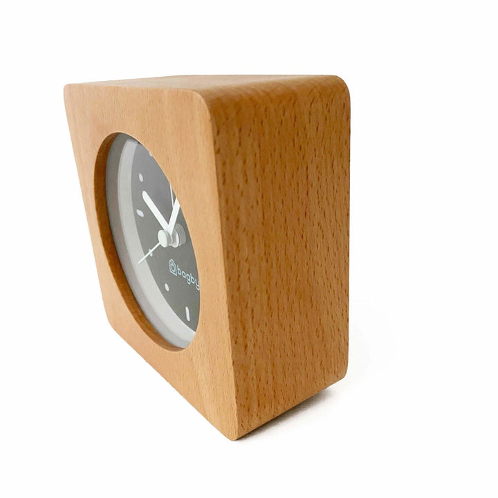 Plastic-Free Solid Wood Silent Analog Alarm Clock