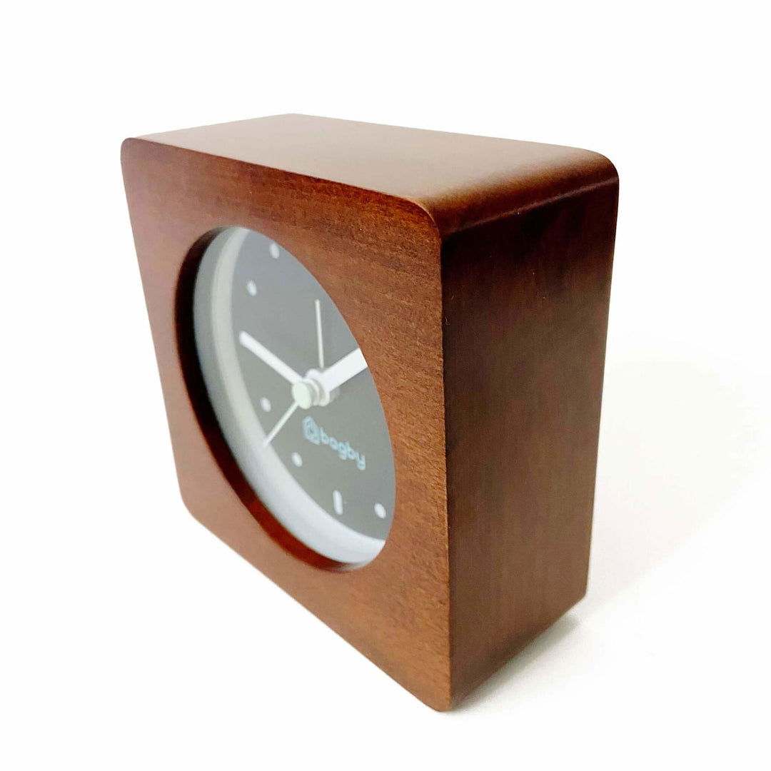 Plastic-Free Solid Wood Silent Analog Alarm Clock