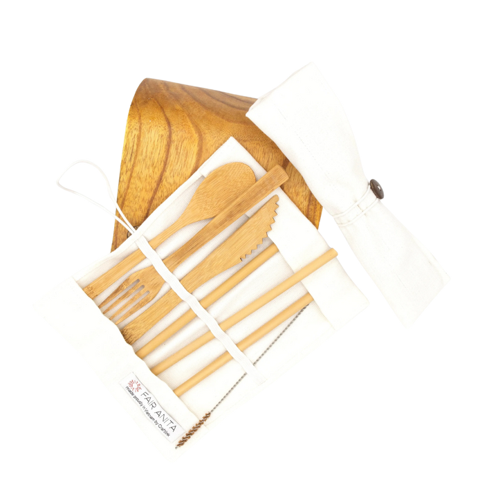 Bamboo Kitchen Utensil Straw Set