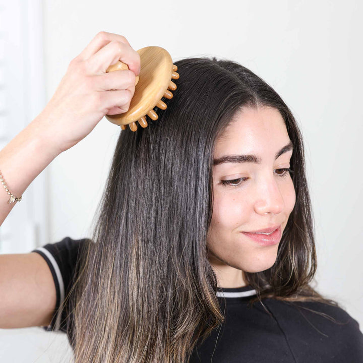 Biodegradable Bamboo Scalp Massager, 4" x 3.5"