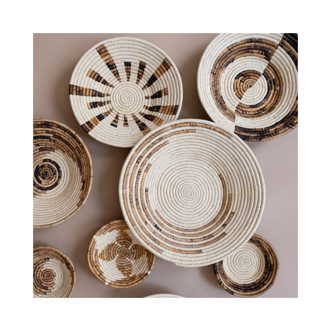 Banana Fiber Wave Basket 13"