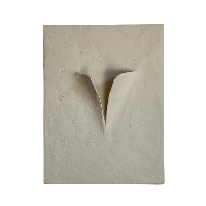 Beige Cement Wall Sculpture