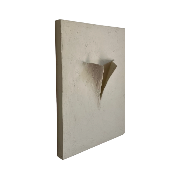 Beige Cement Wall Sculpture