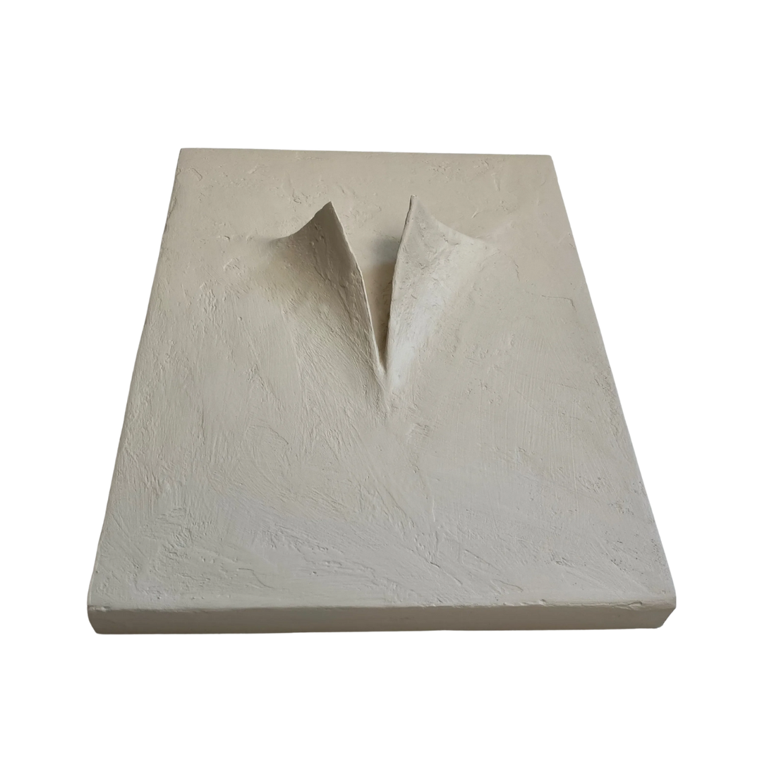 Beige Cement Wall Sculpture