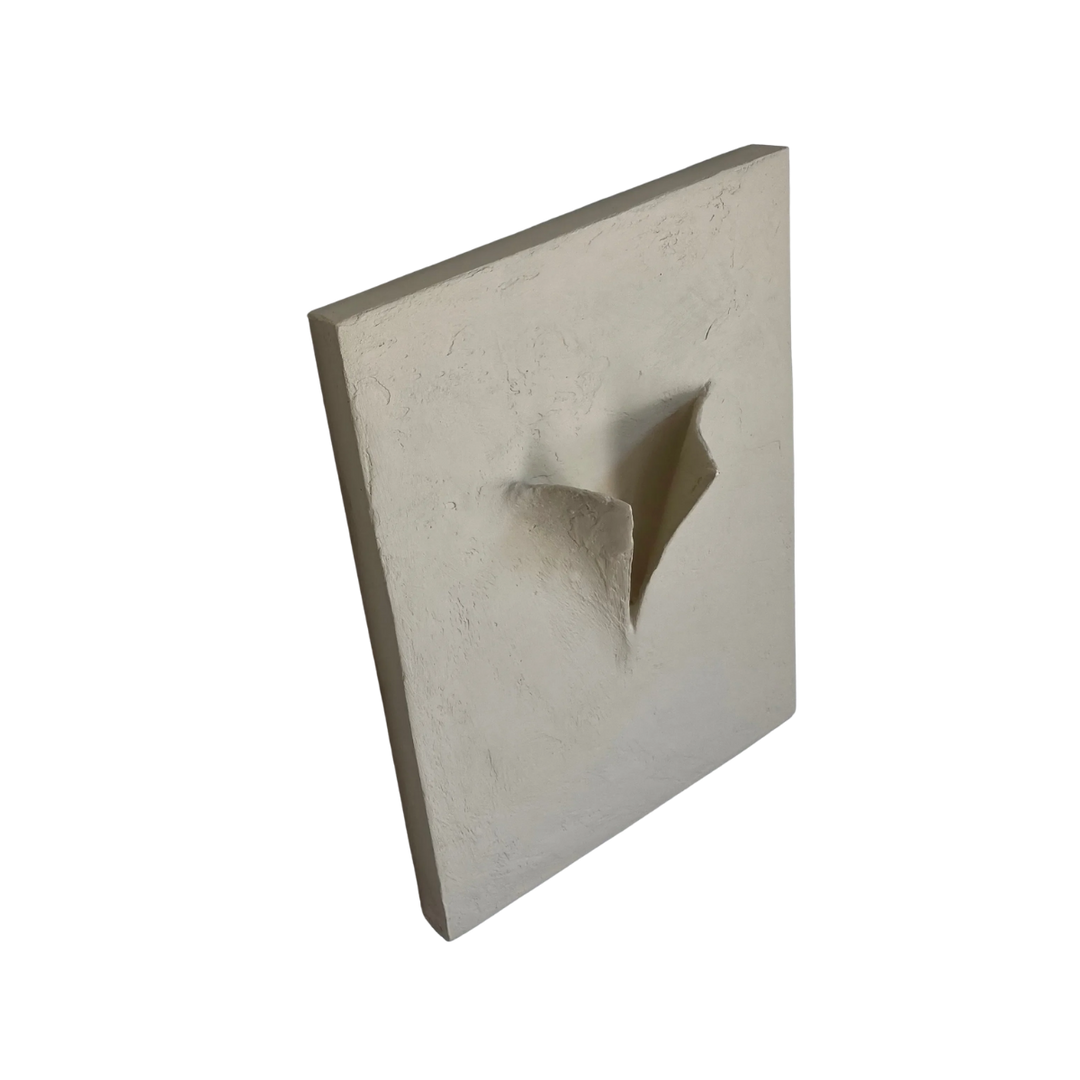 Beige Cement Wall Sculpture