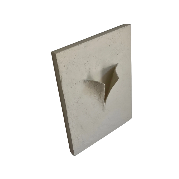 Beige Cement Wall Sculpture