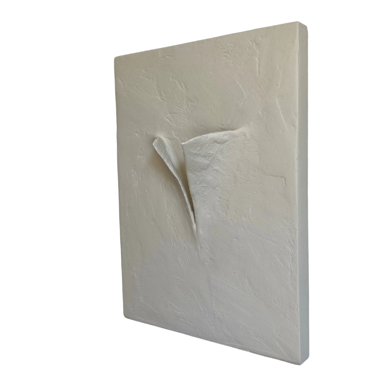 Beige Cement Wall Sculpture