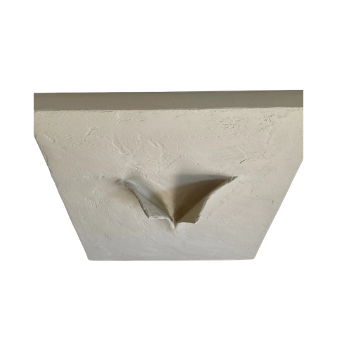 Beige Cement Wall Sculpture