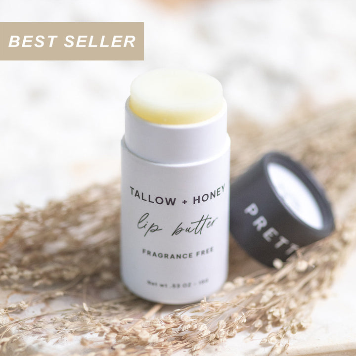 Organic Grass-Fed Tallow &amp; Honey Lip Butter, 1 oz.