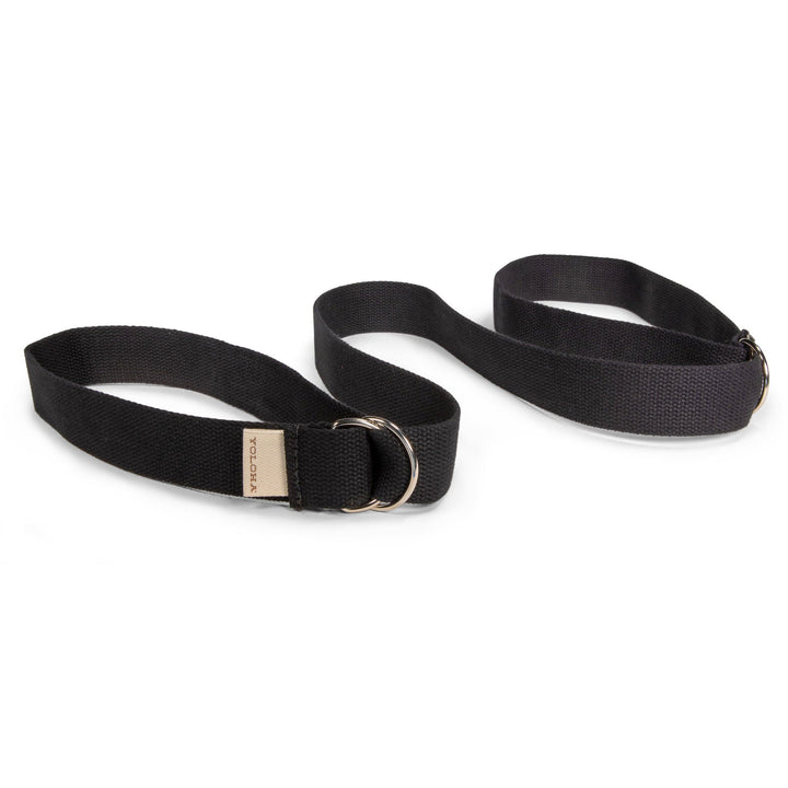 Black Cotton Yoga Mat Strap