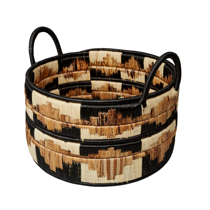 Black Banana Leaf Floor Basket