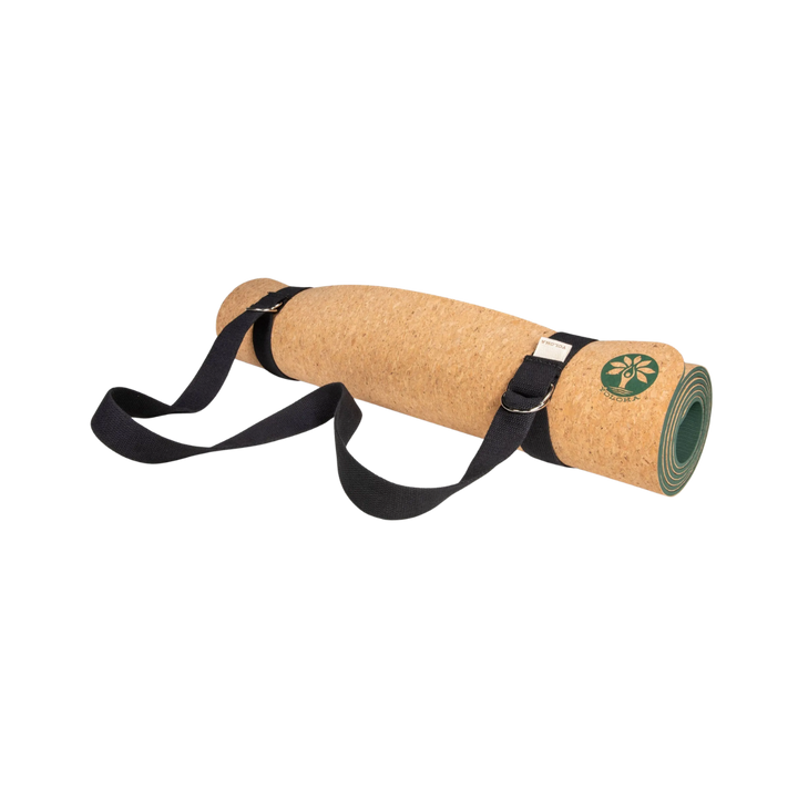 Black Cotton Yoga Mat Strap