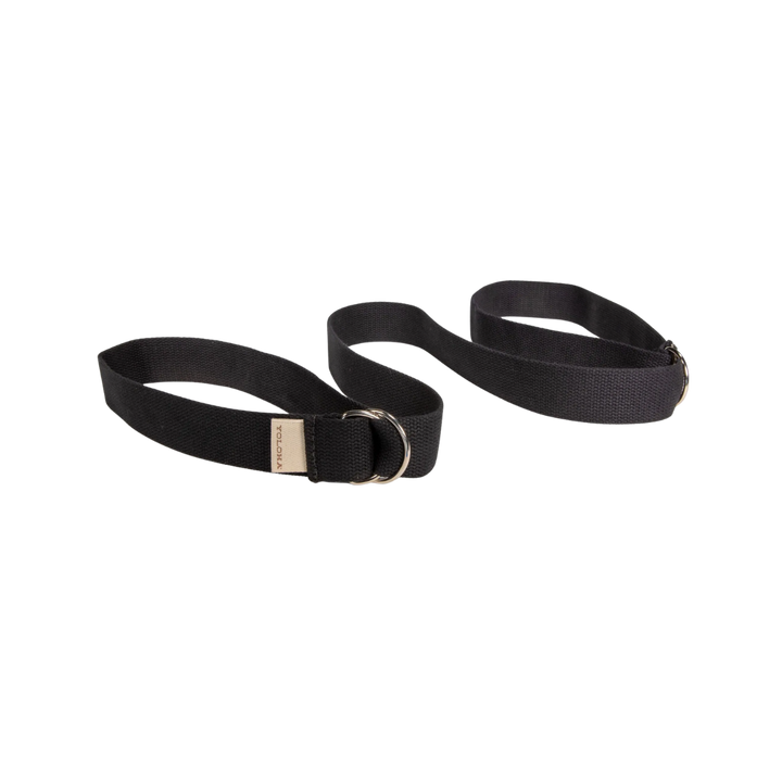 Black Cotton Yoga Mat Strap
