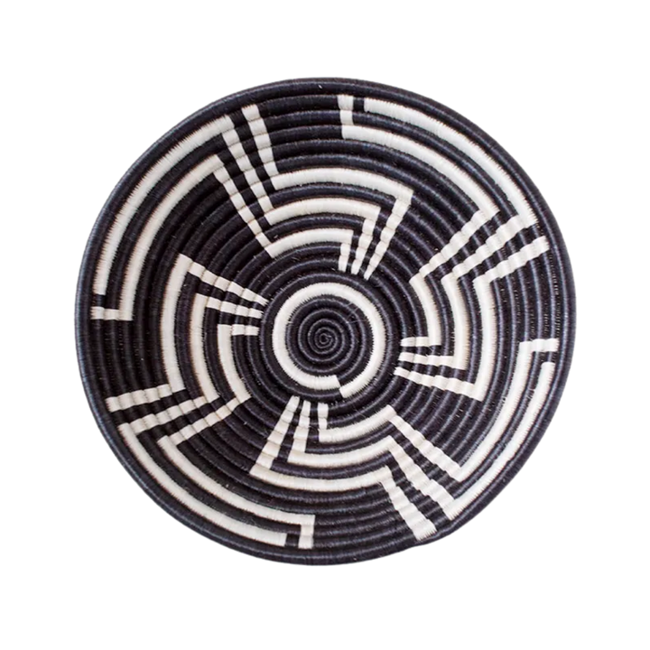 Black &amp; White Geometric Wall Basket