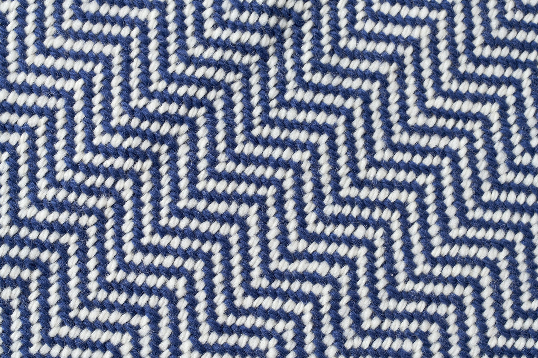 Carbon-Neutral Chevron Wool Throw Blanket