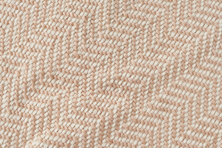 Carbon-Neutral Chevron Wool Throw Blanket