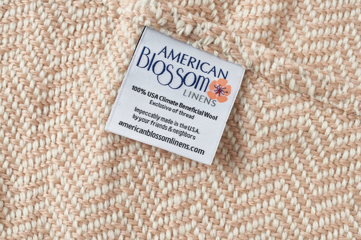 Carbon-Neutral Chevron Wool Throw Blanket