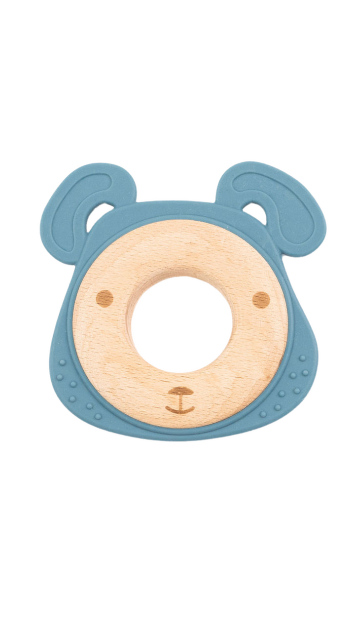 Non-Toxic Food-Grade Silicone &amp; Wood Baby Teether