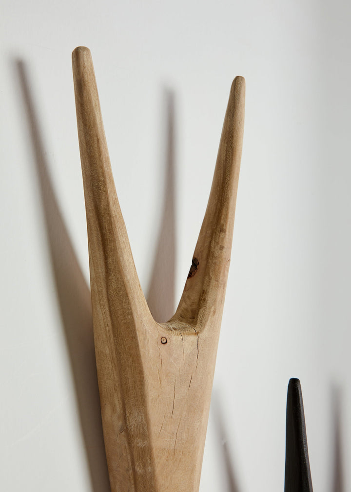 Upcycled Hand-Carved Blue Gum Wood Antelope Decor