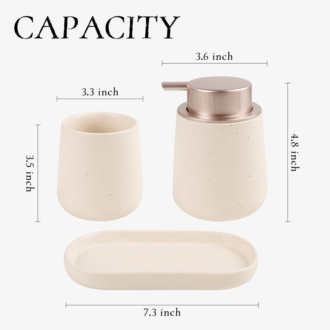 Recycled Eco-Clay Foaming Bathroom Decor Set, 3 Ct.