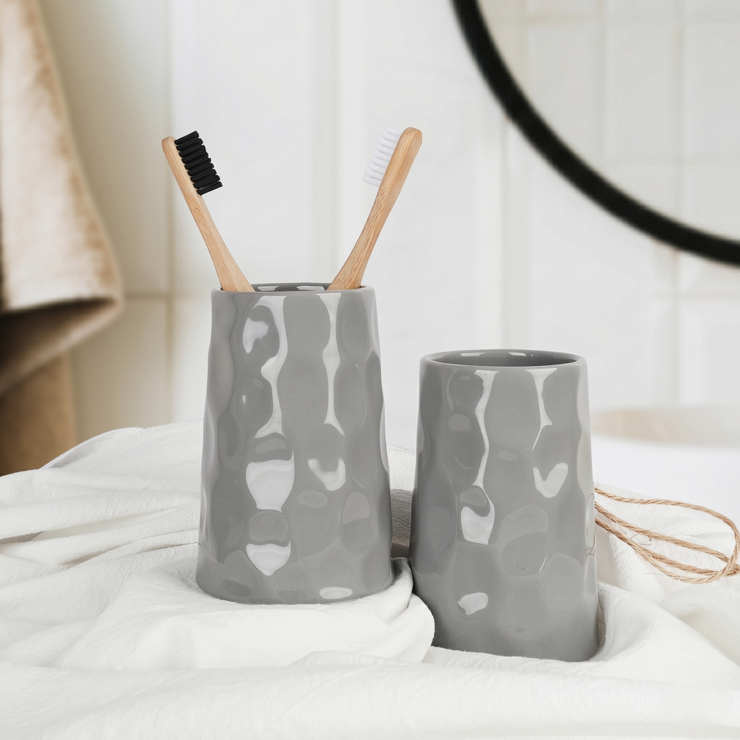 Recycled Ceramic Bathroom Accessory Mat Set, 4 Ct.