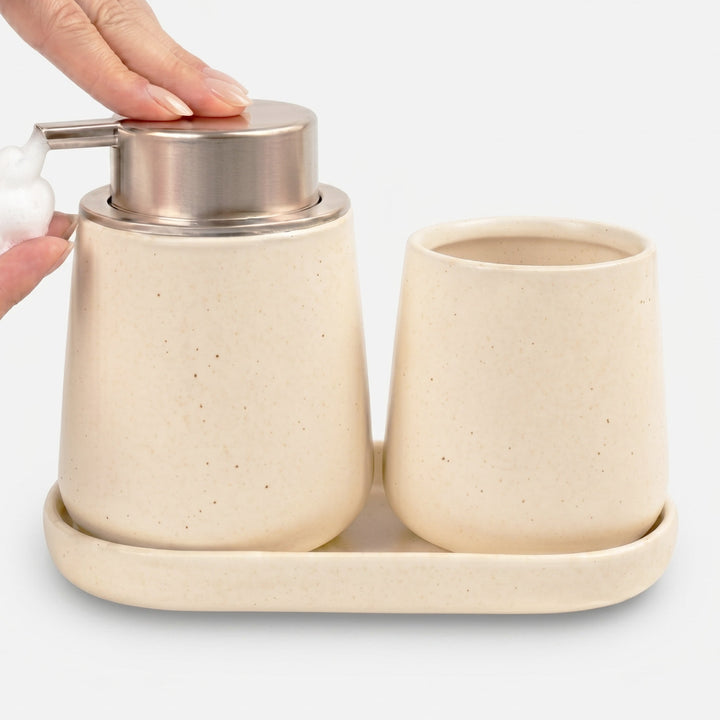 Recycled Eco-Clay Foaming Bathroom Decor Set, 3 Ct.