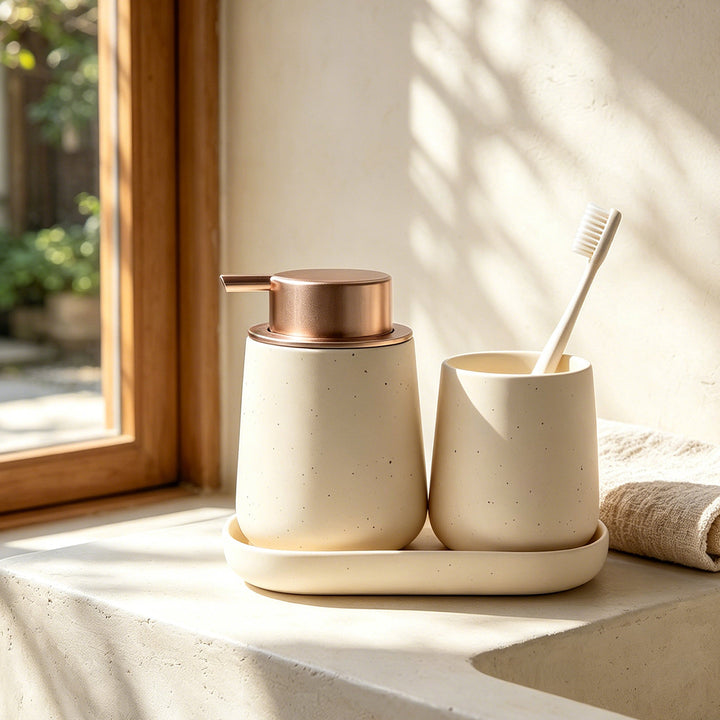 Recycled Eco-Clay Foaming Bathroom Decor Set, 3 Ct.