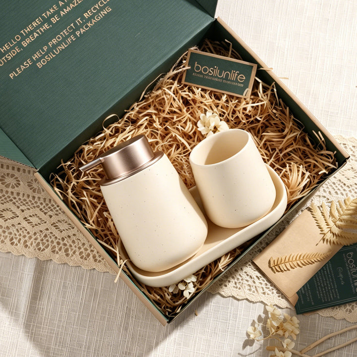 Recycled Eco-Clay Foaming Bathroom Decor Set, 3 Ct.