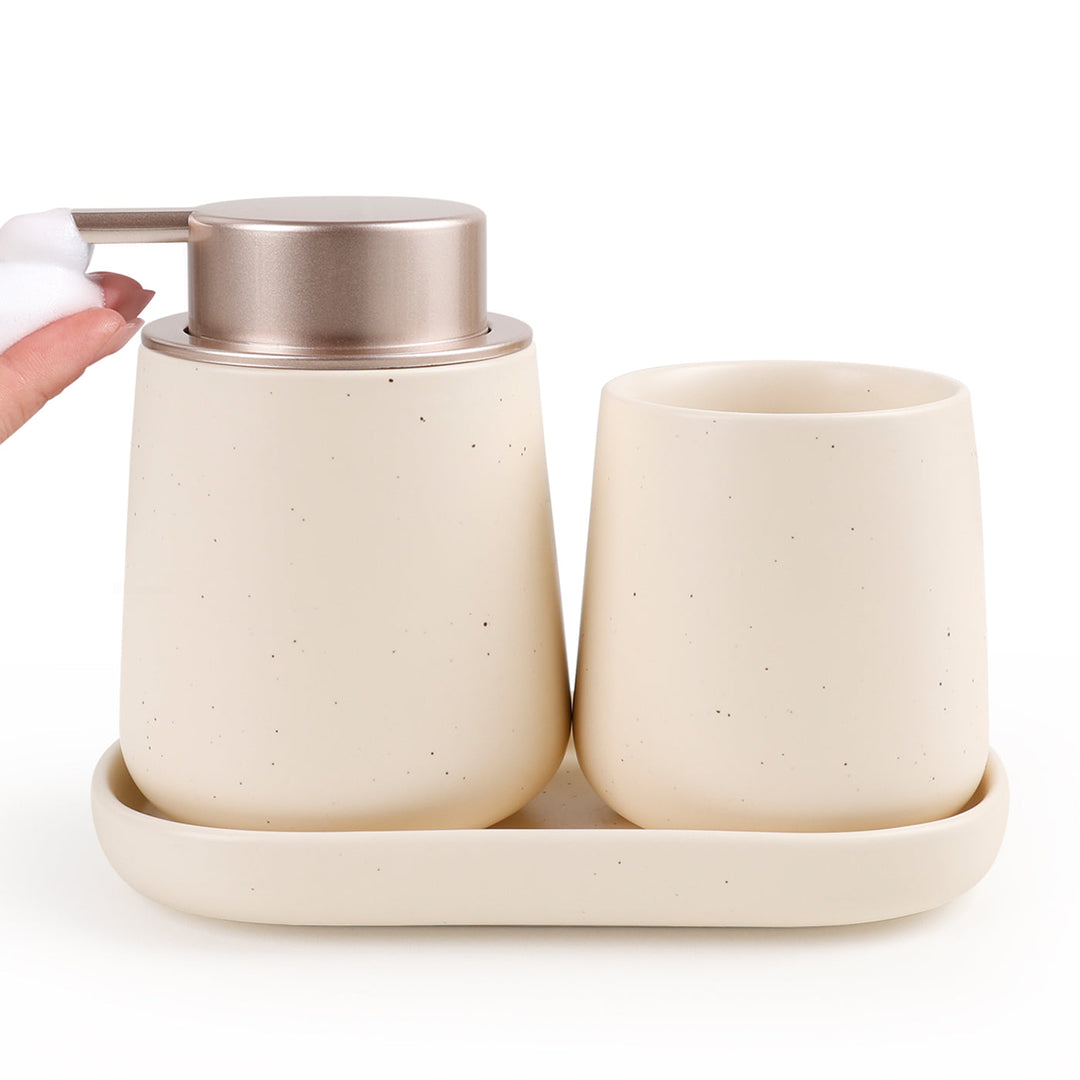 Recycled Eco-Clay Foaming Bathroom Decor Set, 3 Ct.
