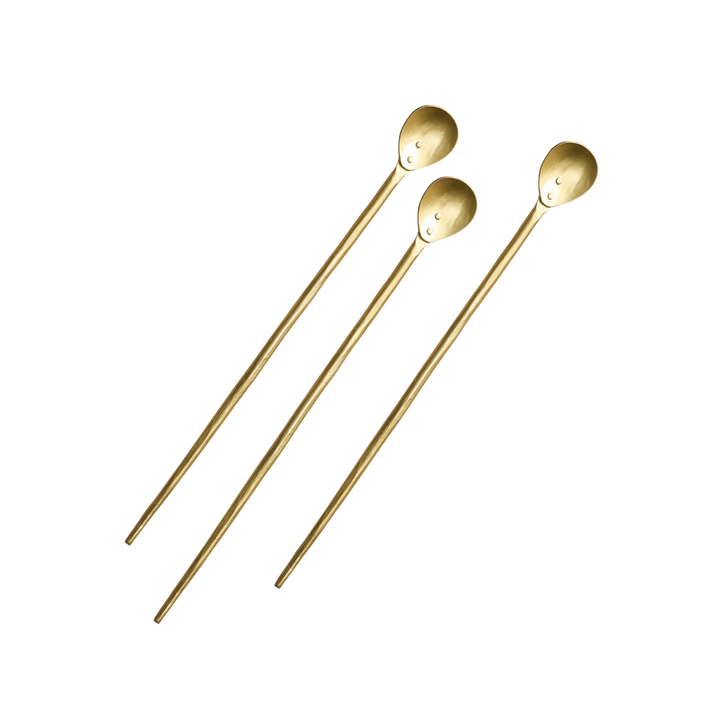 Brass &amp; Steel Tasting Spoon Set