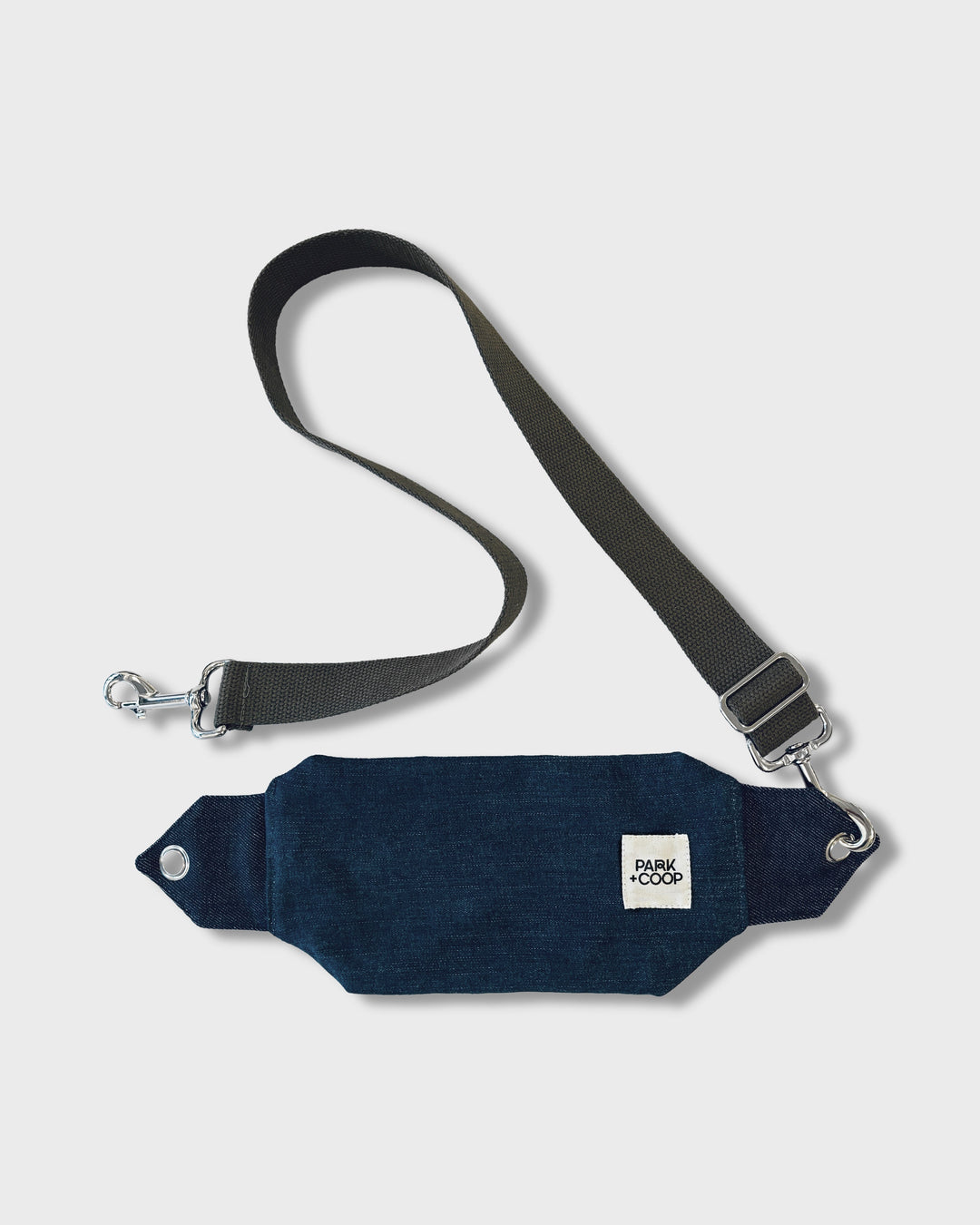 Upcycled Denim Crossbody Belt Bag, 9" x 5"