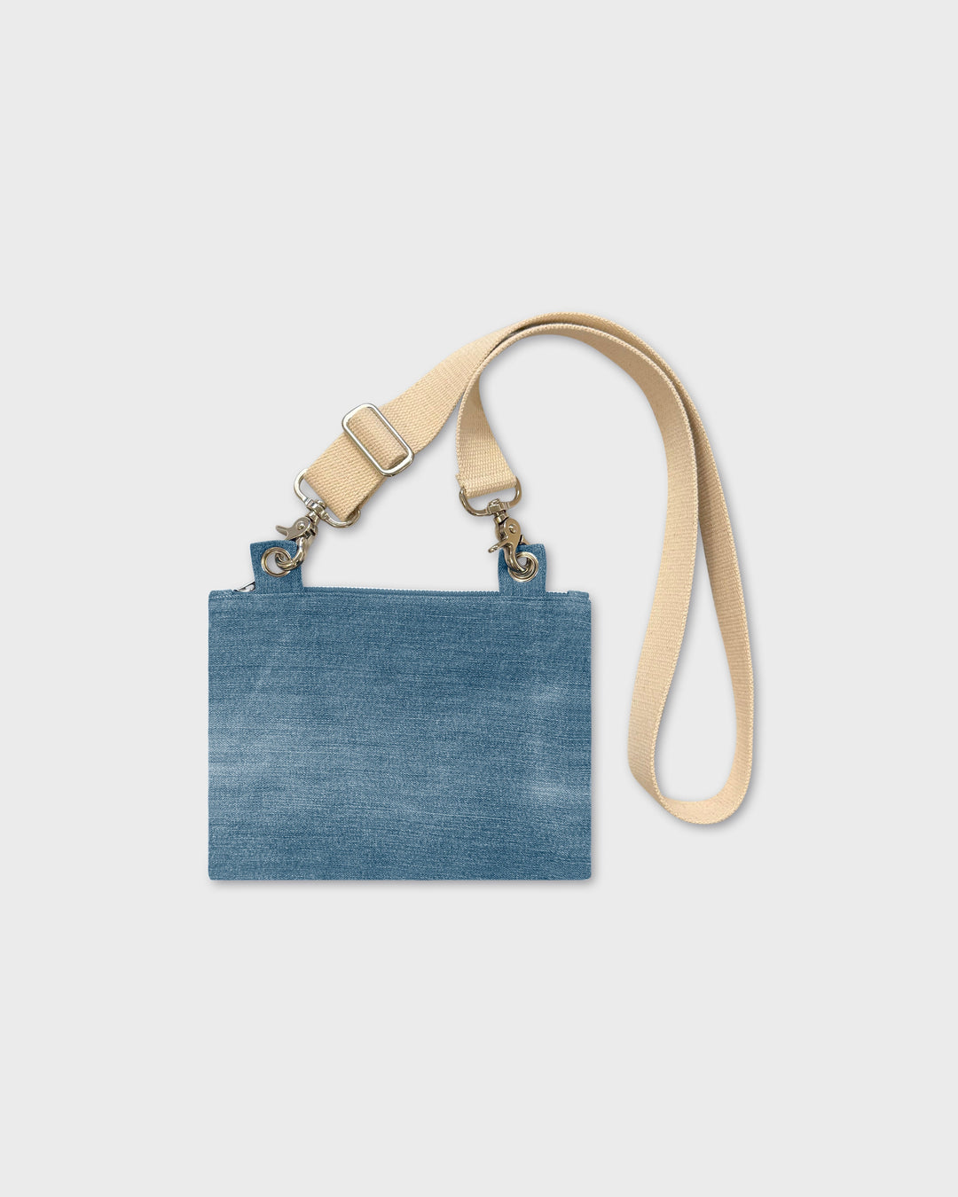 Upcycled Denim Slim Crossbody Bag, 9" x 7"