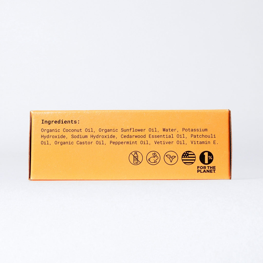 Compostable Cedar Mint Concentrated Hand Soap Bar