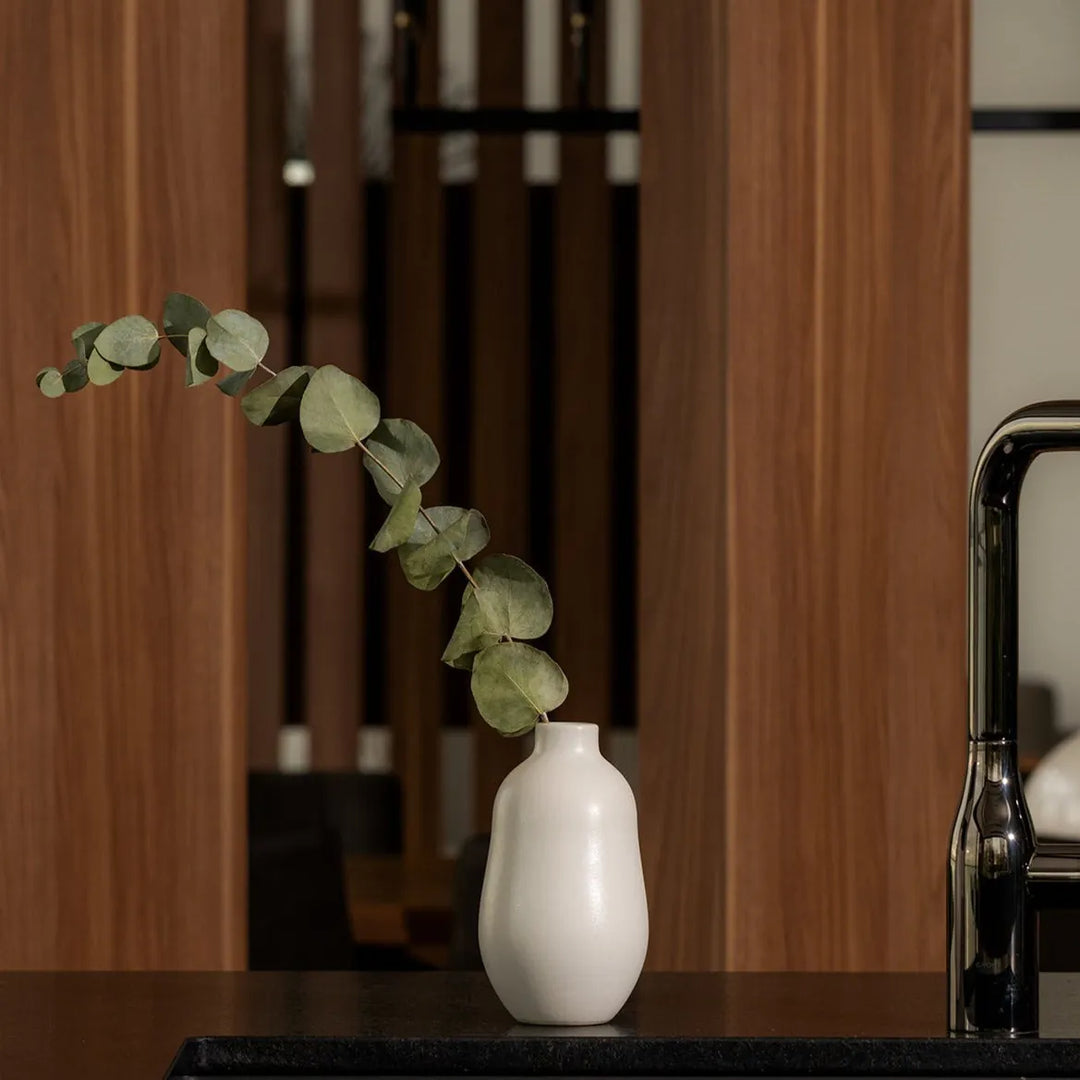 Handmade Enameled Stoneware Vase