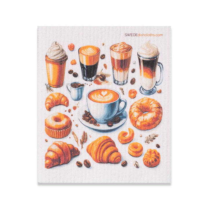 Coffee Print Dishcloth Set