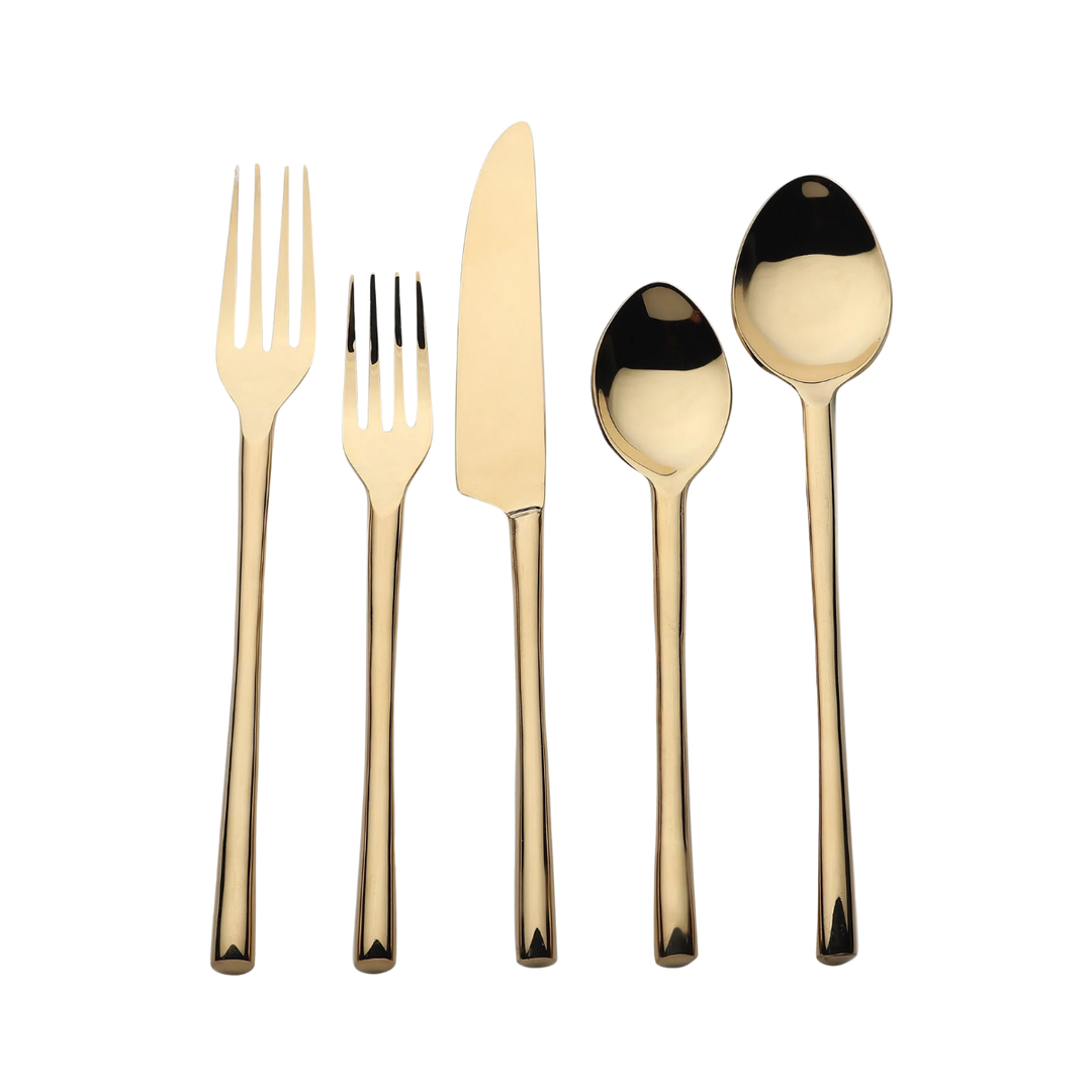 Camellia PVD Flatware Set of 5