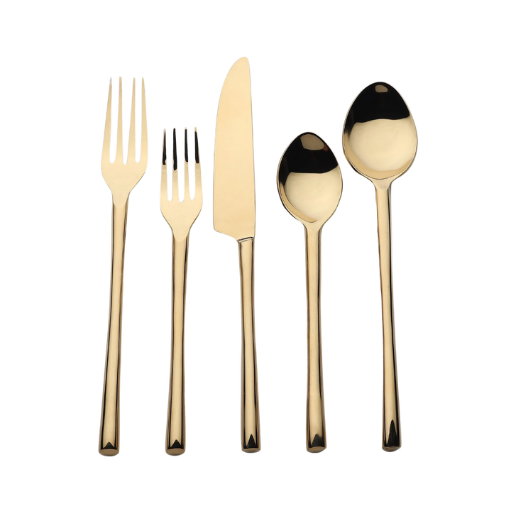 Camellia PVD Flatware Set of 5