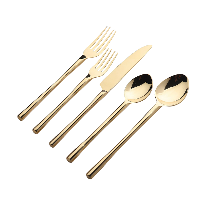 Camellia PVD Flatware Set of 5
